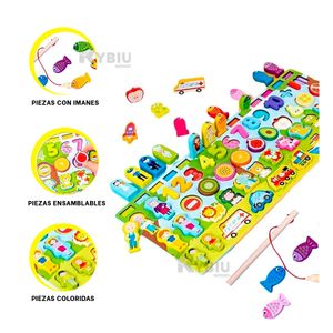 Montesori para Juegos Infantiles en Madera Y+Papel de Regalo