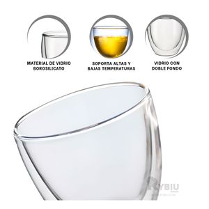 Vaso de Vidrio Transparente Y+Agendita