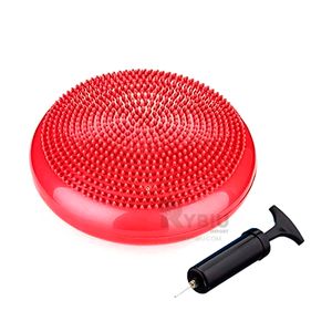 Disco Doble Cara de Balanceo y Equilibrio en Color Rojo