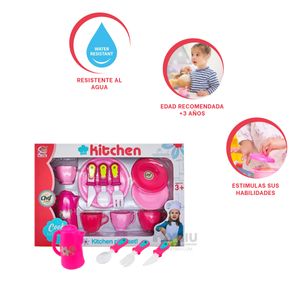 Juego de Chef de Color Rosado Y+Agendita