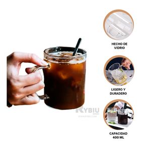 Vasija Moderna y Duradera Transparente Y+Post-it adhesivos