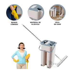 Trapeador Magico 360 con Balde Centrifugador en Gris