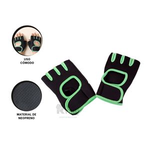 Guantes Comodos para Ejercitarse de Color Verde Y+Stickers
