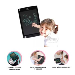 Pizarra de Plastico Digital de Tono Rosado Y+Stickers