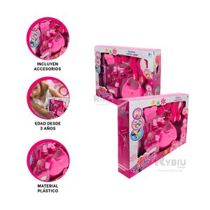 Set Convencional y Didactico en Color Rosado Y+Stickers