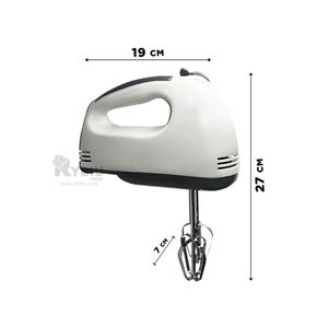 Batidora Manual Electrica de Tono Blanco Y+Papel de Regalo