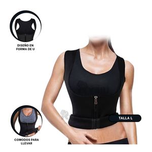 Chaleco para Dama Termico con Cierre Negro de Talla L