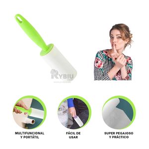 Rodillo Moderno para Pelusa de Tono Verde Y+Papel de Regalo