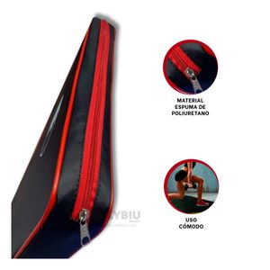 Colchoneta Negra Talla M de Bordes Rojo