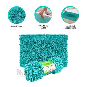 Tapete de Microfibra en Color Verde Y+Papel de Regalo