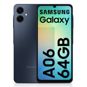 Celular Samsung Galaxy A06 64GB, 4GB ram, cámara principal 16MP + 16MP, frontal 8MP, 5.6", negro