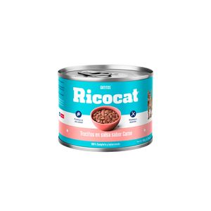 Ricocat Cachorro Trocitos En Salsa Carne Lta 190Gr X6 Un