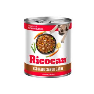 Ricocan Adulto Estofado Carne Raza Pequeña Lta 290Gr X12 Un