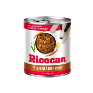 Ricocan Adulto Estofado Carne Mediana Grande Lta 290Gr X6 Un
