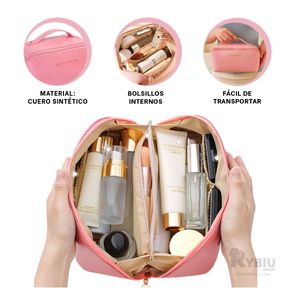 Neceser de Cosméticos Moderno Color Rosado Y+Papel de Regalo