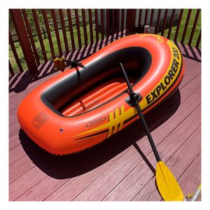 Bote de Exploracion Hinchable y Portatil en Tono Naranja