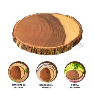 Bandeja Minimalista para Frutas de Madera Y+Stickers
