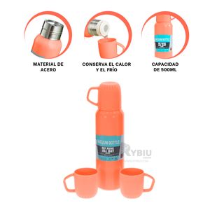 Termo Ideal para Mantener el Calor en Naranja Y+Agendita