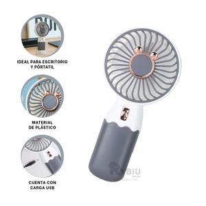 Ventilador Portable en Color Blanco Y+Agendita