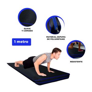 Colchoneta de Pilates Negra S con Azul Y+Papel de Regalo