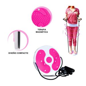 Disco Fitness con Ligas de Color Fucsia Y+Papel de Regalo