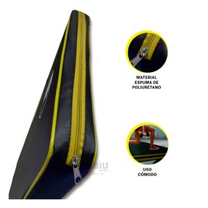 Colchoneta de Espuma para Yoga S Negra y Amarillo Y+Stickers
