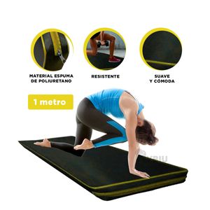Colchoneta de Pilates Negra S con Amarillo Y+Papel de Regalo
