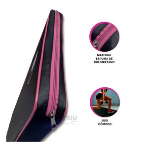 Colchoneta Negra para Deporte Talla S de 1M con Rosado