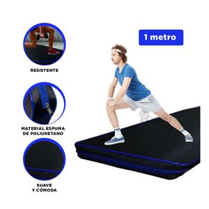 Colchoneta de Espuma para Yoga S Negra y Azul Y+Stickers