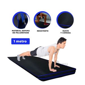 Colchoneta Fitness Talla S en Negra con Azul Y+Agendita