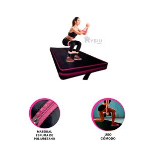 Colchoneta Fitness Talla M en Negra con Rosado Y+Agendita