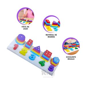 Encaje Educativo de Mesa para Pequeños Y+Stickers