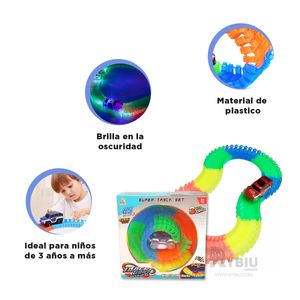 Pista Creativa con 65 Piezas Multicolor Y+Papel de Regalo