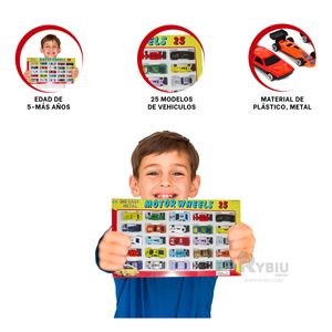 Carritos de Carrera en Multicolor Y+Papel de Regalo
