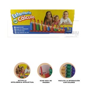 Estanteria Hecha de Madera Calculadora Multicolor Y+Agendita