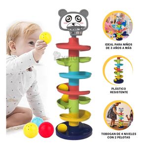 Tobogan de 4 pisos Forma de oso Multicolor Y+Papel de Regalo