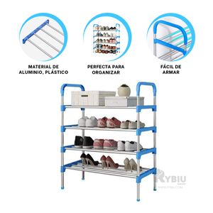 Zapatera con Separadores Resistente en Celeste Y+Stickers