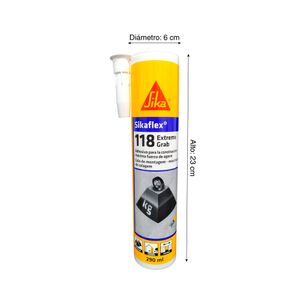Adhesivo de alto agarre Sikaflex 118 Extreme Grab x 290ml