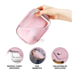 Taper Ergonomico con Tapa de Color Rosado Y+Papel de Regalo