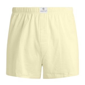 Short Boston De Algodón Recubierto Crema