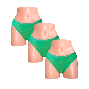 Pack x3 Bikini Sweet Cotton Verde kiwi