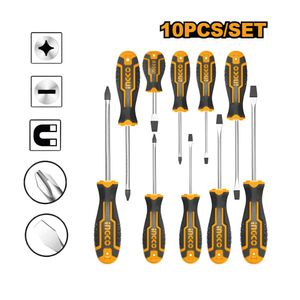 Set 10 Destornilladores Imantados Ingco HKSD1028