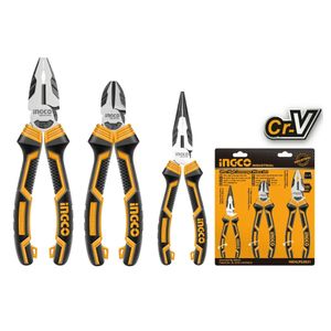 Set 3 Piezas Alicates CR-V Ingco HKHLPS2831