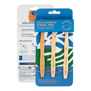 Cepillo de Dientes de Bambú Bamboo Balance Tripack Niños