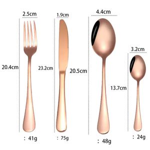 Set de Cubiertos Acero Inoxidable Bronce Tenedor Cuchara y Cuchillo