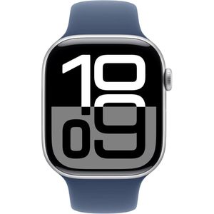 Apple Watch Series 10 Aluminum 46mm M/L GPS + Cellular Sport Band Jet Silver - Denin
