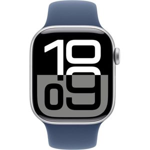 Apple Watch Series 10 Aluminum 42mm M/L GPS Sport Band Silver - Denin