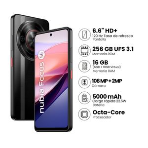 Smartphone Zte Nubia Focus 6+256GB Negro
