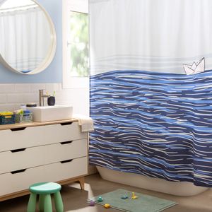 Cortina de Baño Algodón con diseño