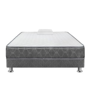 Cama Americana FORLI Acqua 1.5 Plazas Blanco + 1 almohada + Cama mascota